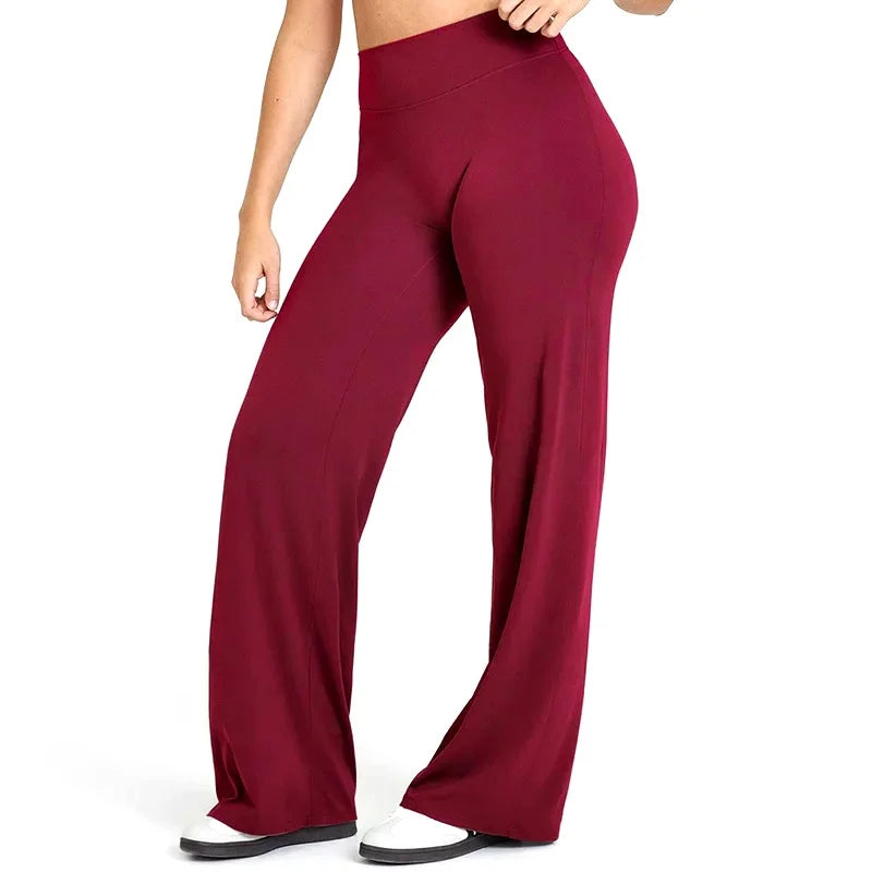 STOUREG Womens Straight Leg Yoga Pants Ultra Soft Butter Fabric Mid Waist