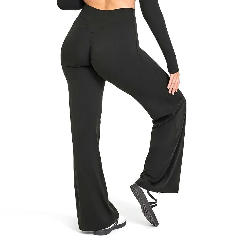 STOUREG Womens Straight Leg Yoga Pants Ultra Soft Butter Fabric Mid Waist