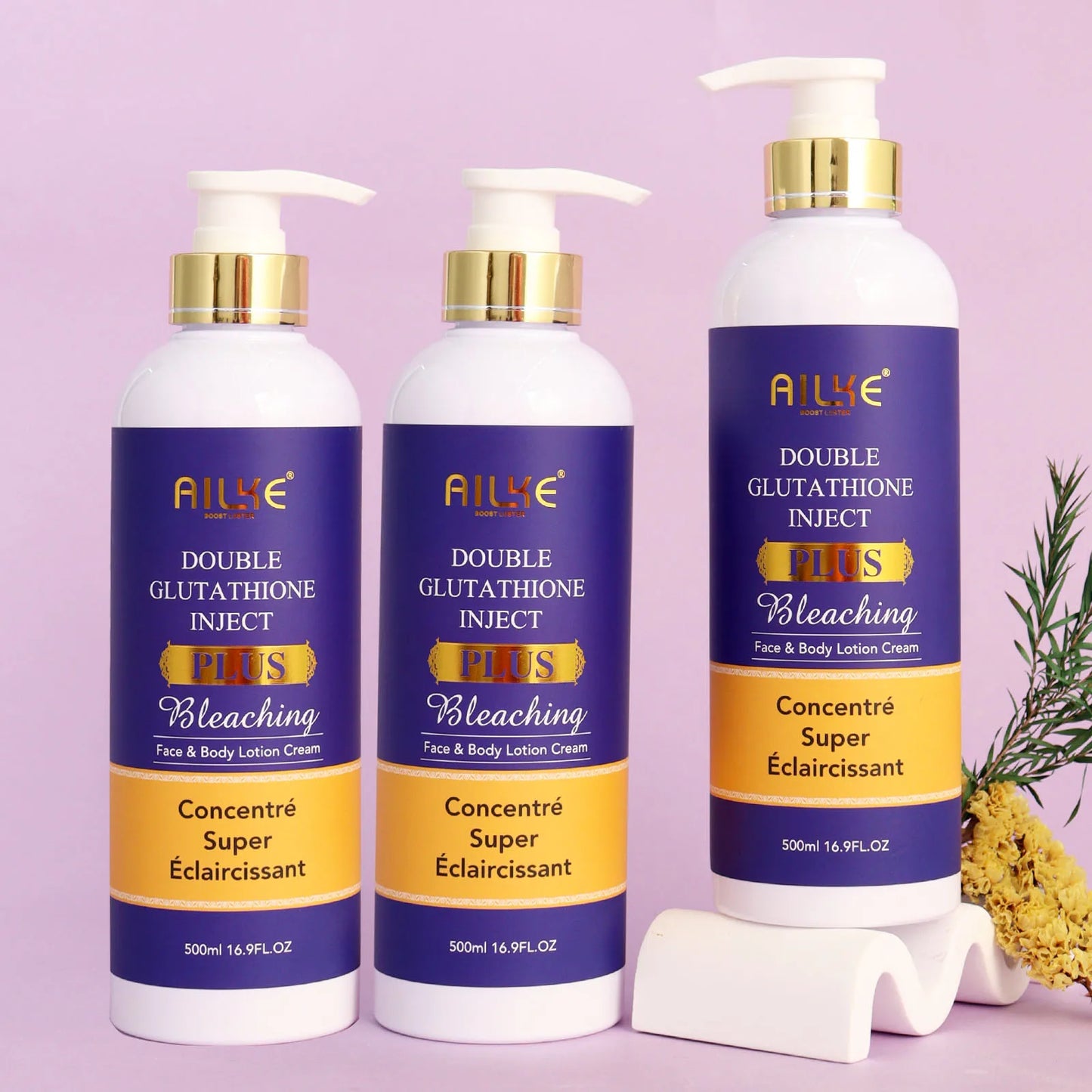 AILKE Glutathione Plus Skin Care Set Whitening Lotion