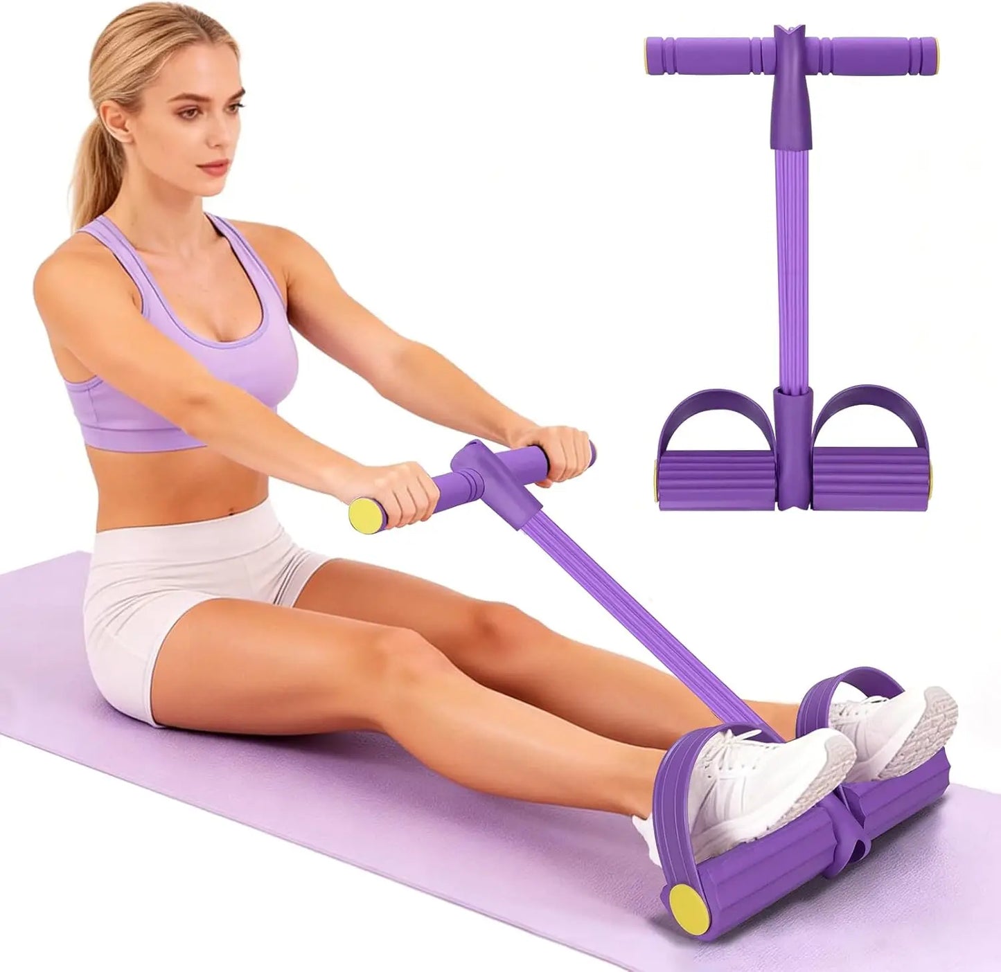 4 Tube Resistance Band Set Multi Function Fitness Kit Gym