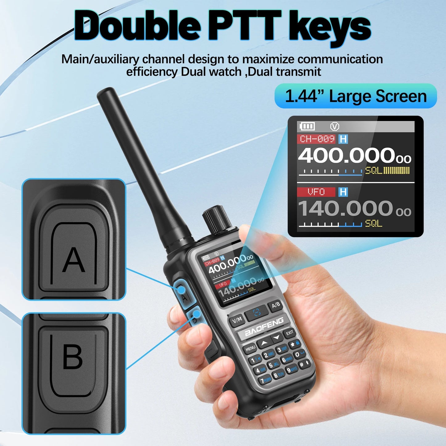 BAOFENG UV-5R MINI Walkie Talkie Bluetooth Multi-Band Quad Pack