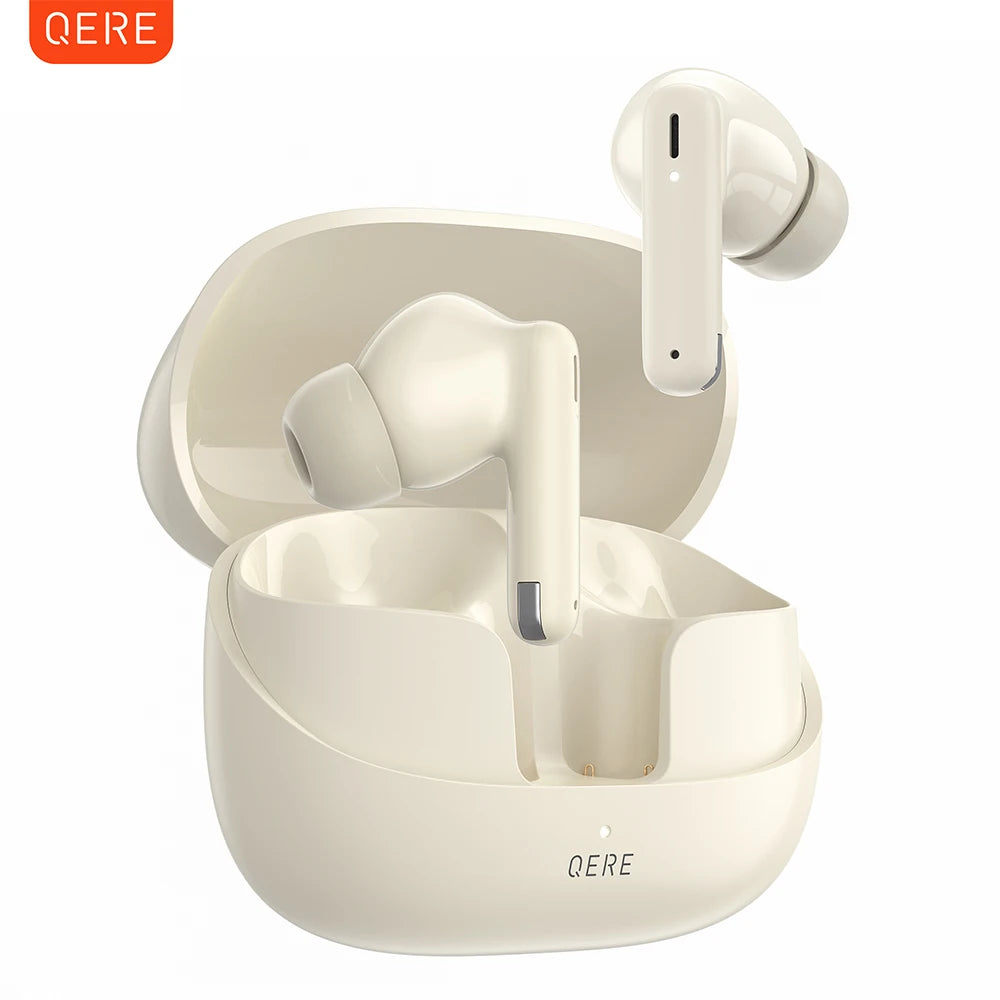 Wireless Headphones,QERE E38,NEW TWS Bluetooth 5.3,HD Microphone,HIFI Earphones,13mm Driver,60ms Low Latency,4 Mics+ENC Call