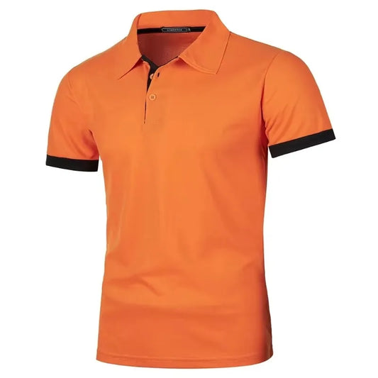 Summer Mens Polo Shirts Short Sleeve Sport T Shirt Quick Dry Athletic Workout Polo Lightweight Breathable Streetwear