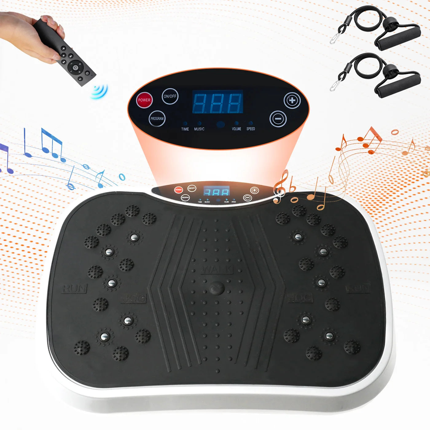 Vibration Plate Exercise Machine With Bluetooth Remote For Body Workout