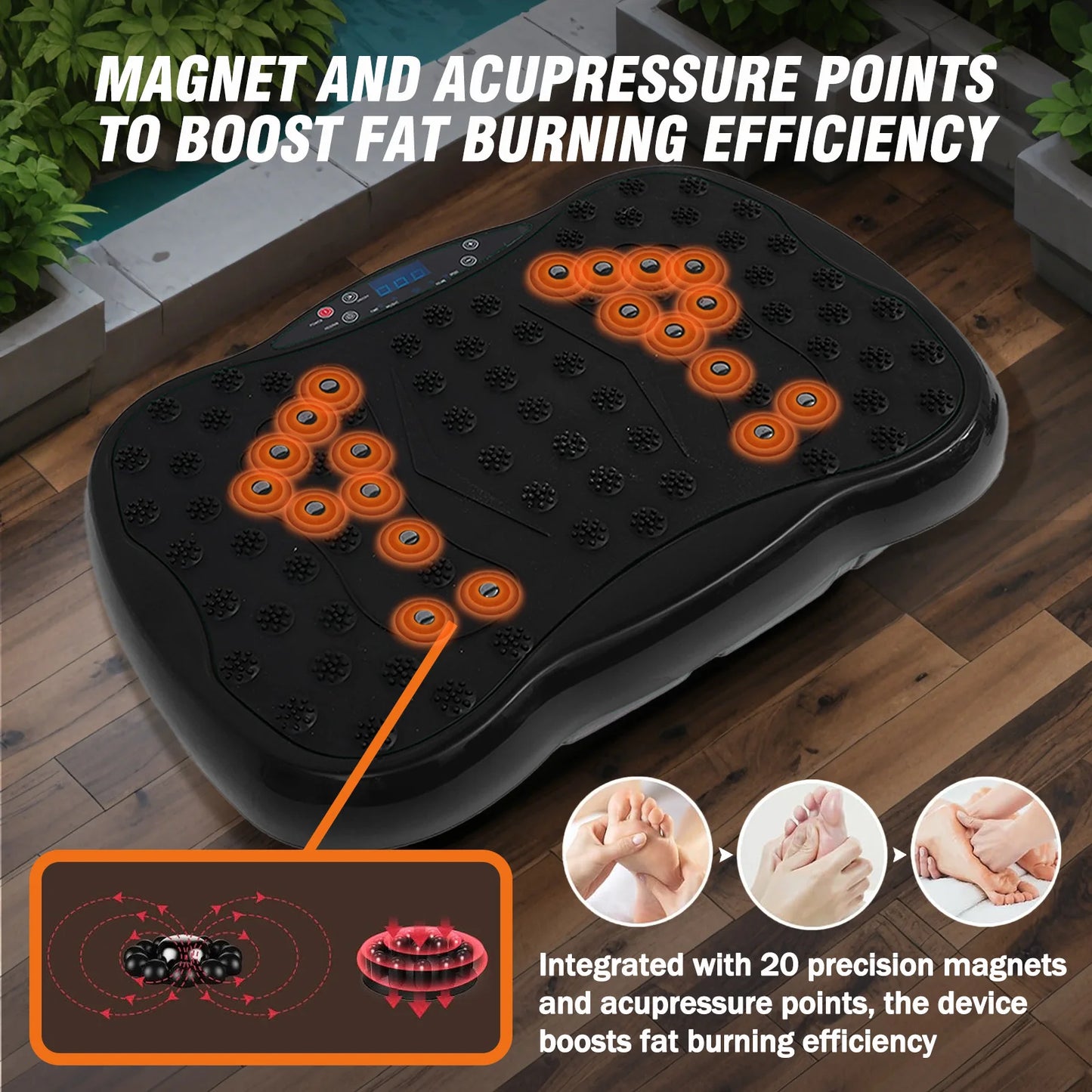 Full Body Vibration Platform Exercise Machine With Bluetooth Remote