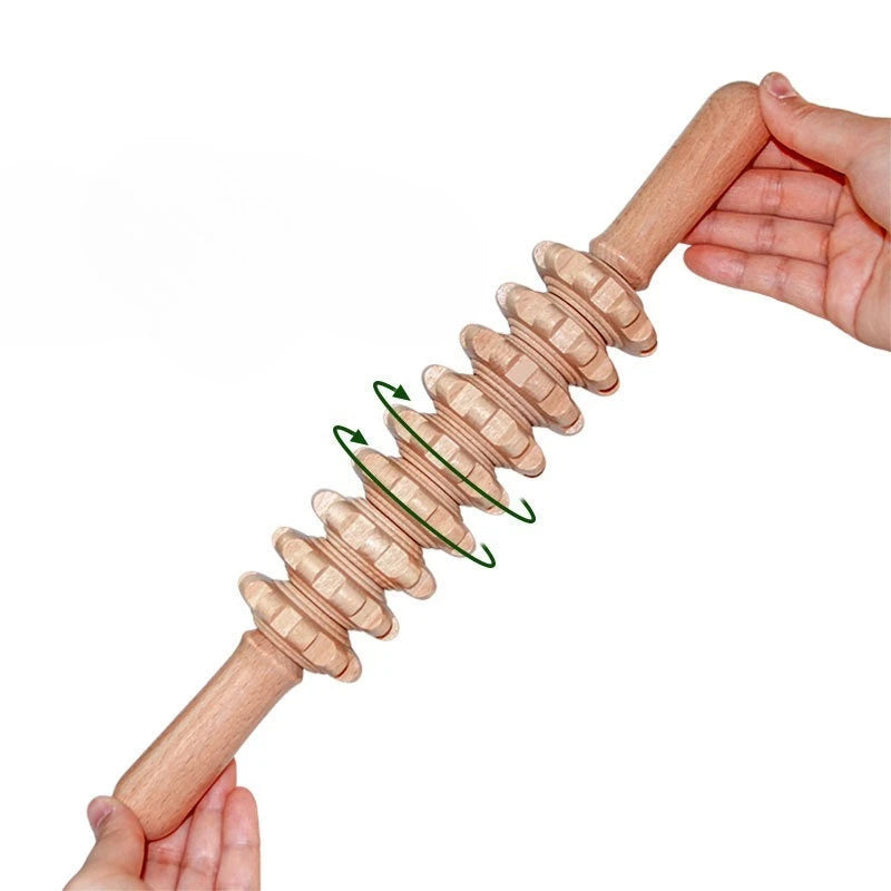 Wooden Massage Tool Set Pain Relief Gua Sha Back Massager