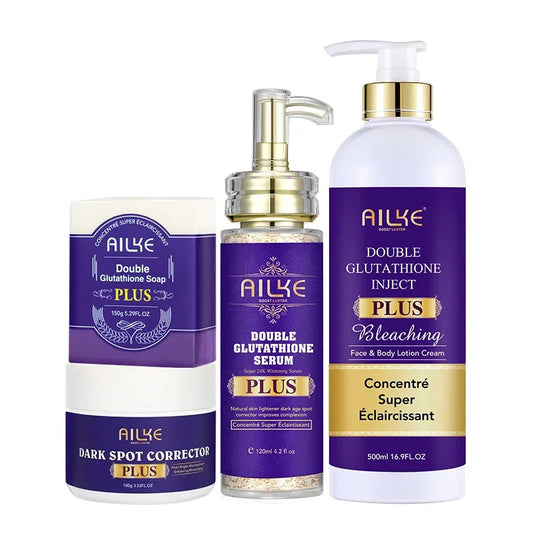AILKE Glutathione Plus Skin Care Set Whitening Lotion