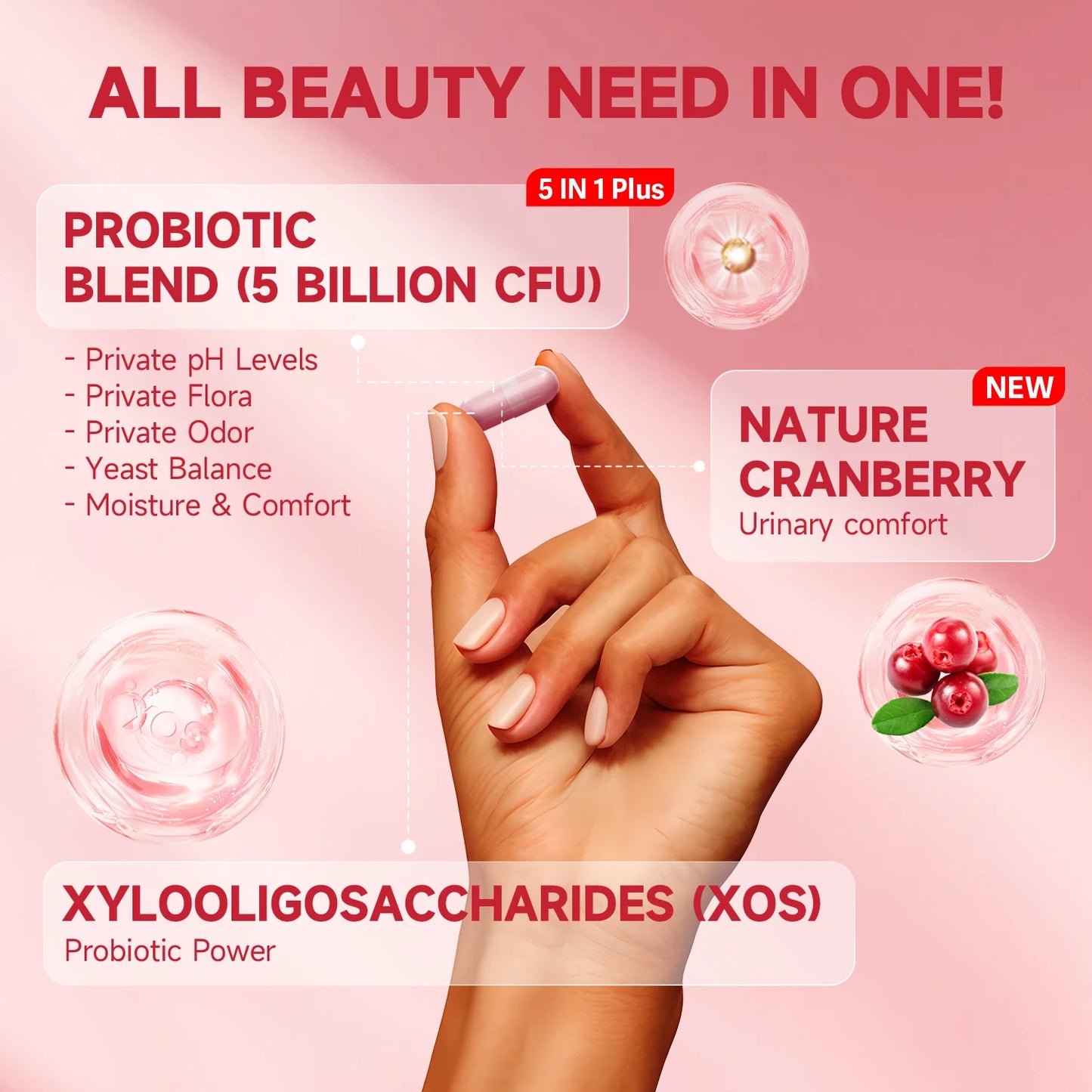 Quit mood Probiotics For Women PH Balance With Lactobacillus Blend