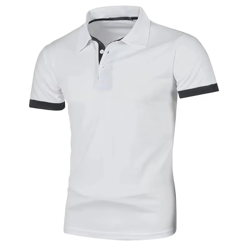 Summer Mens Polo Shirts Short Sleeve Sport T Shirt Quick Dry Athletic Workout Polo Lightweight Breathable Streetwear