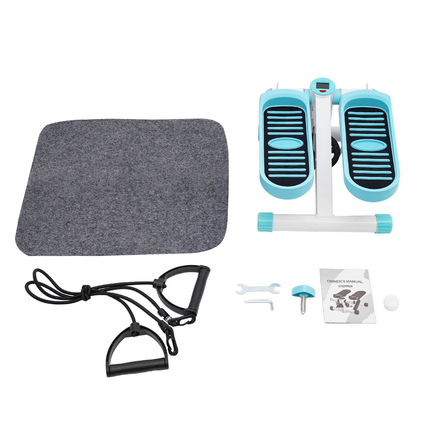 Fitness Twist Stepper With LED Screen And Resistance Bands