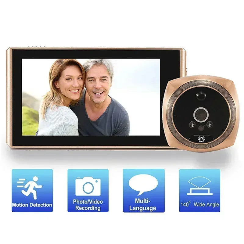 Door Viewer Video Peephole Camera With Motion Detection