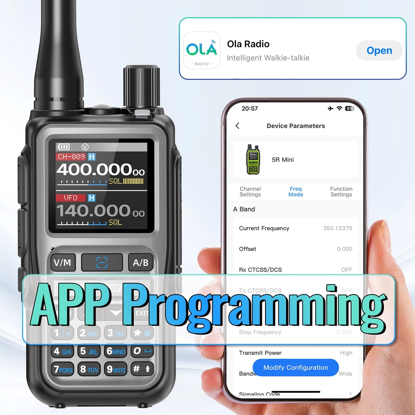 BAOFENG UV-5R MINI Walkie Talkie Bluetooth Multi-Band Quad Pack