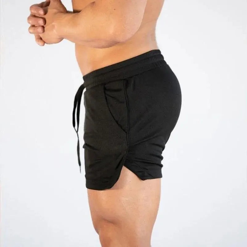 Men's Summer Fitness Shorts With Pockets And Elastic Waist Polyester