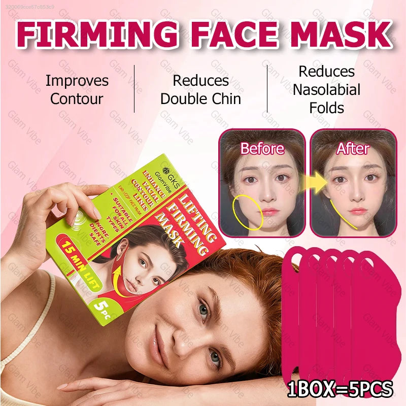 V Shaped Firming Mask For Quick Facial Contouring And Lift