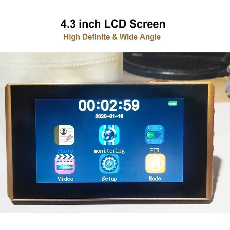 Door Viewer Video Peephole Camera With Motion Detection