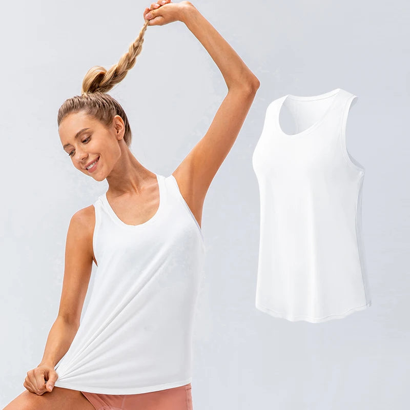 Sport Yoga Tank Top for Women Quick Dry Breathable Fitness Shirt