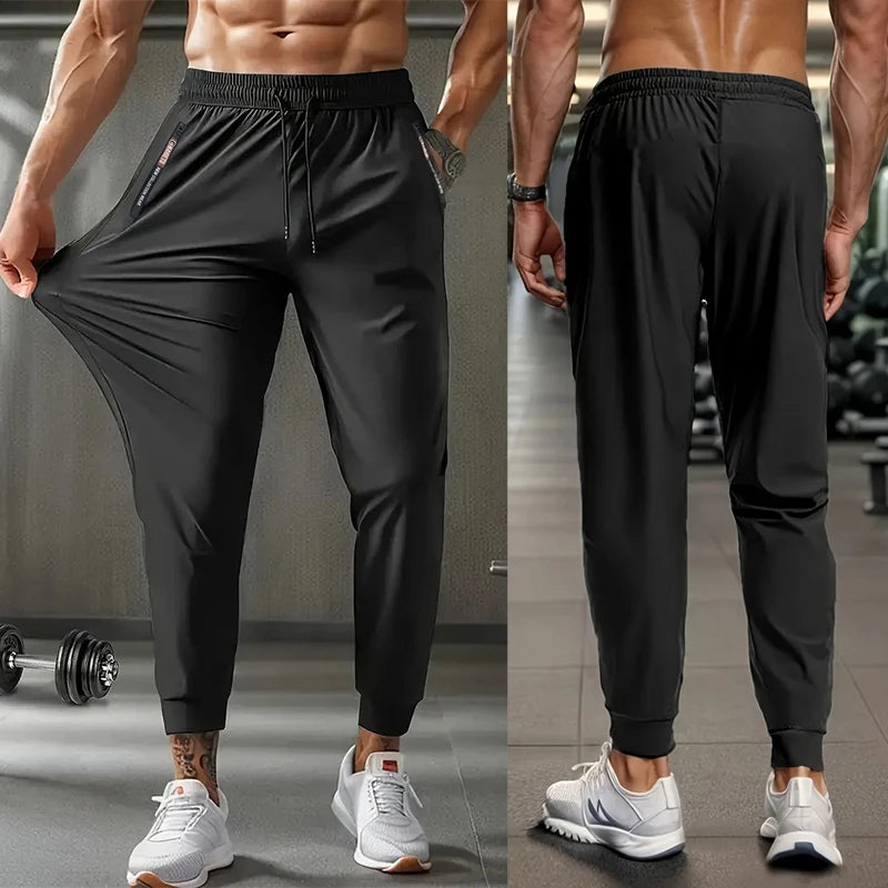Quick Dry Hiking Running Pants With Zipper Pocket Taffeta Lightweight