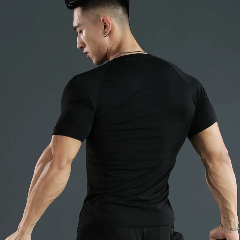 NONECN Quick Dry Fitness T Shirt For Men Gym Running