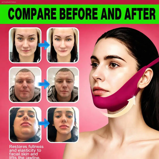 V Shaped Firming Mask For Quick Facial Contouring And Lift