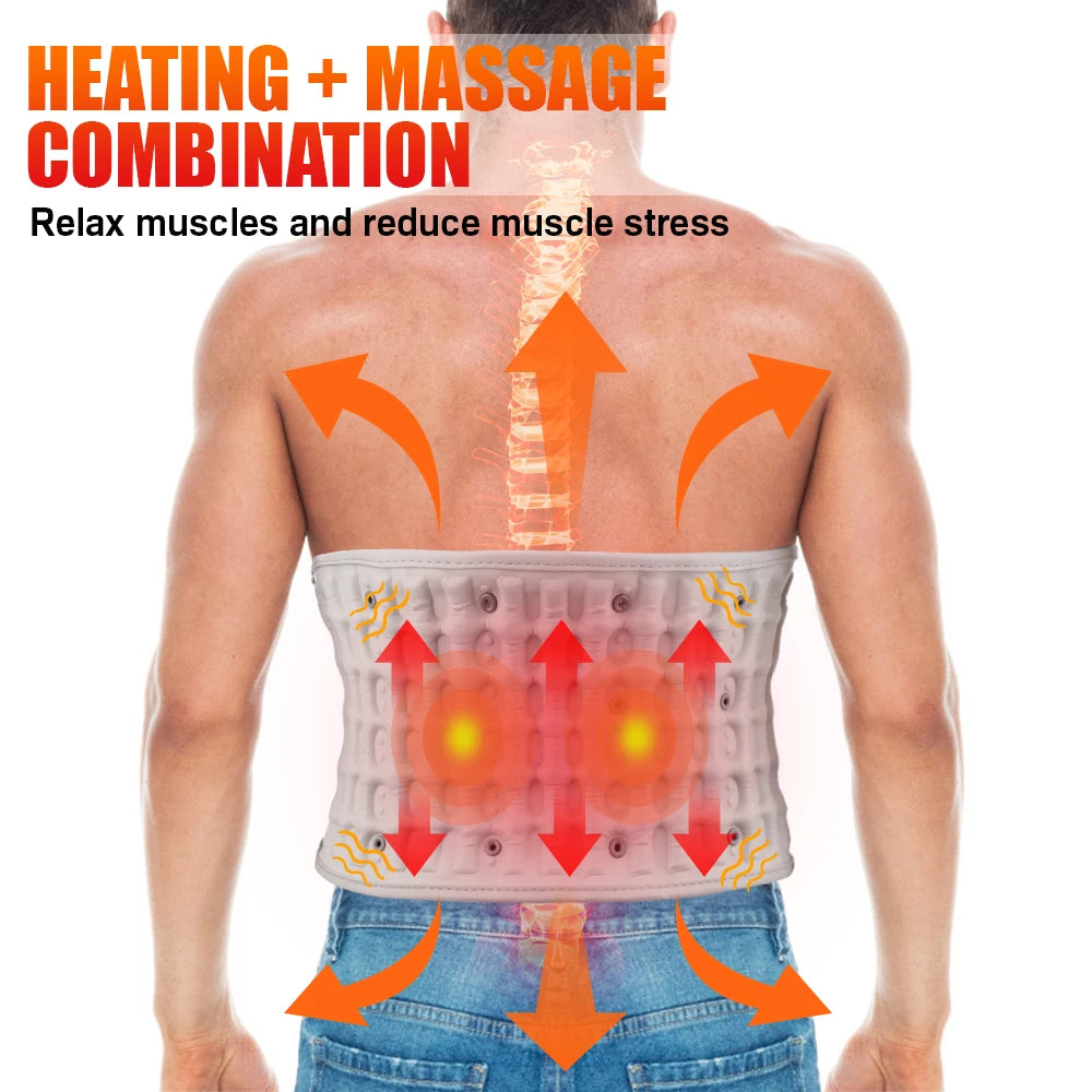 Hailicare Back Heating Support Belt With Airbag Massage