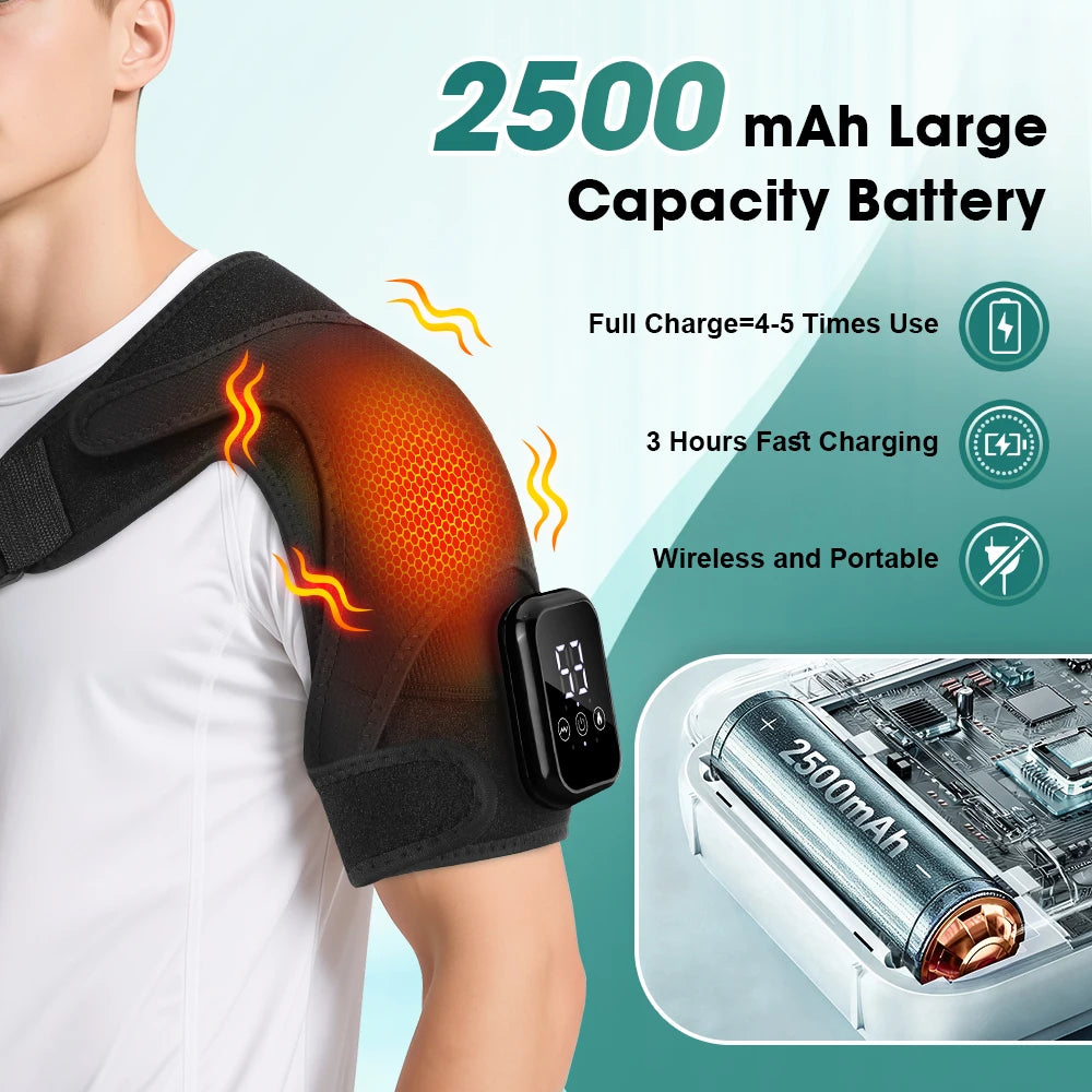 Hailicare Electric Heating Shoulder Brace With Vibration Therapy