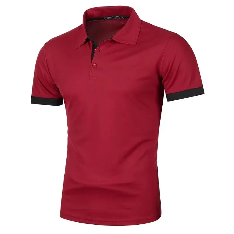 Summer Mens Polo Shirts Short Sleeve Sport T Shirt Quick Dry Athletic Workout Polo Lightweight Breathable Streetwear