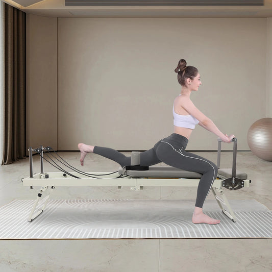 Foldable Pilates Reformer Machine For Multifunctional Yoga Fitness