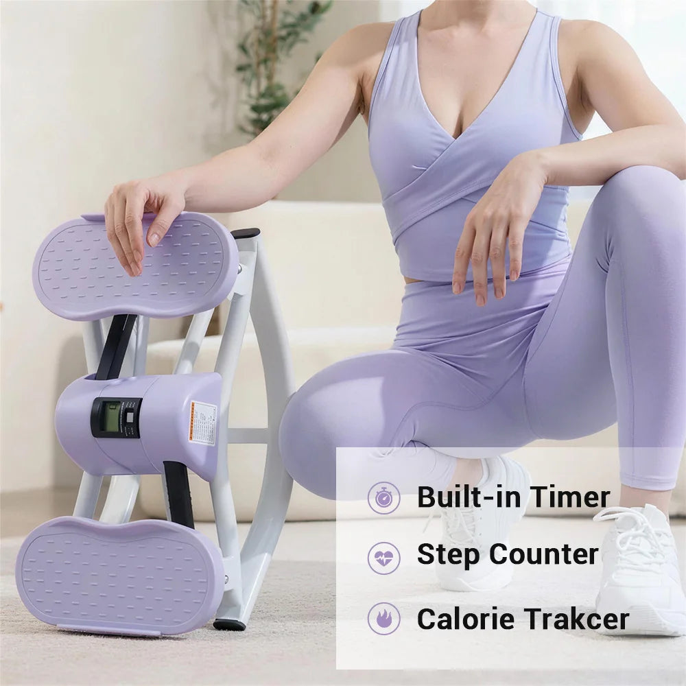 UMAY Mini Stepper With Resistance Bands For Home Workout