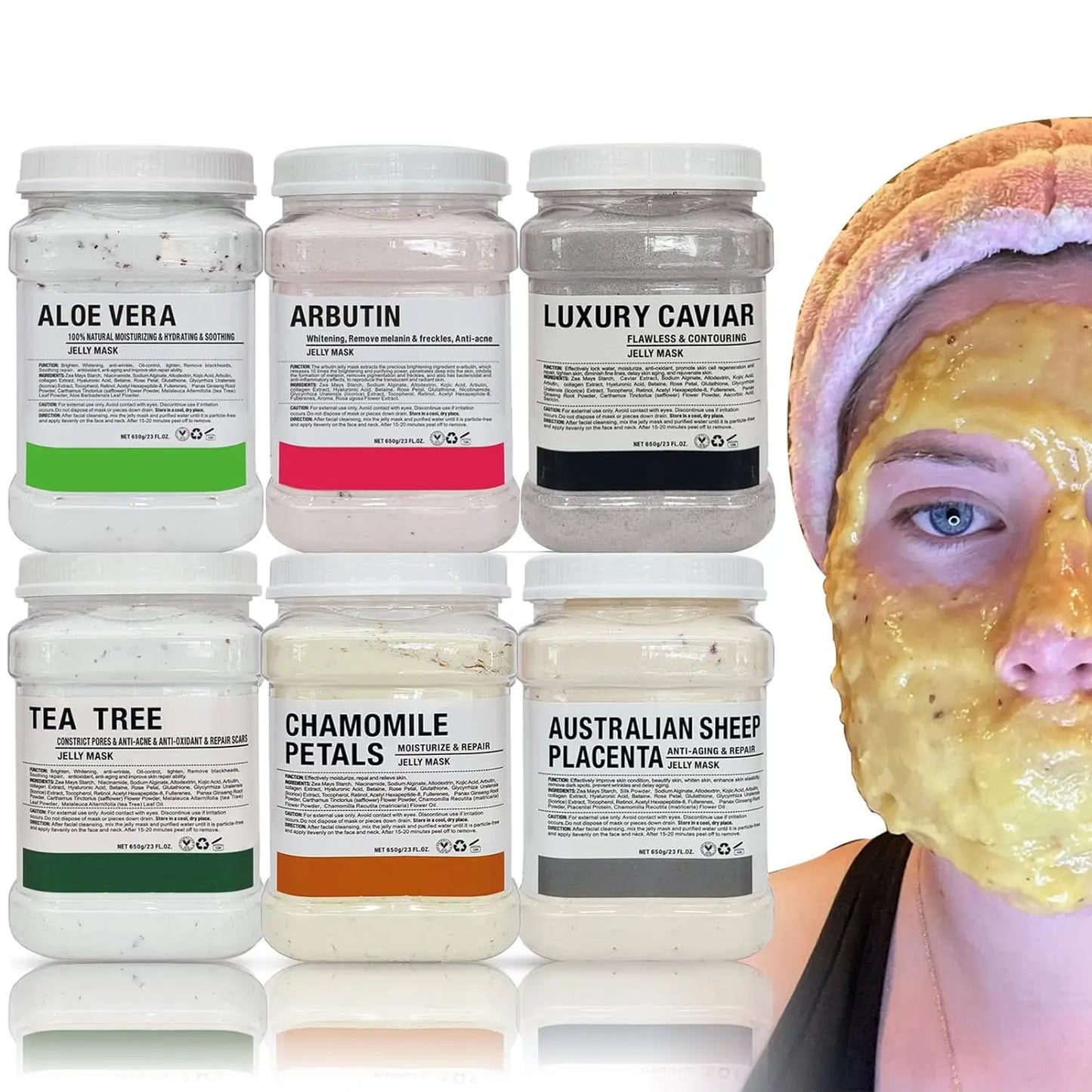 YMEYFAN Jelly Mask Powder 6 Piece 650G Professional Facial Masks