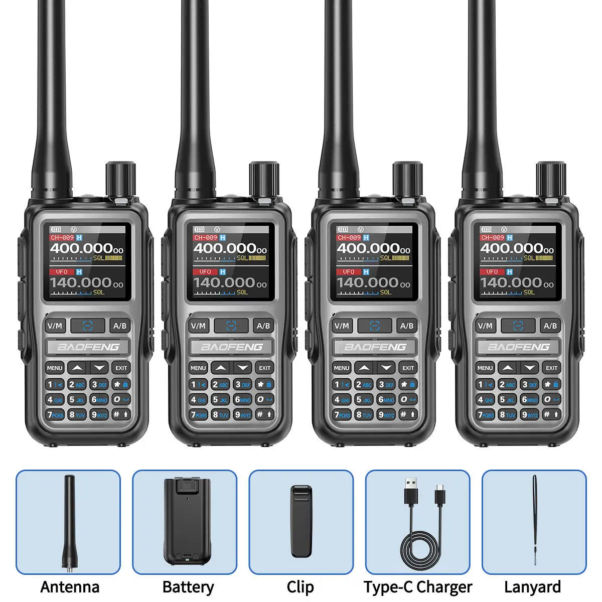 BAOFENG UV-5R MINI Walkie Talkie Bluetooth Multi-Band Quad Pack