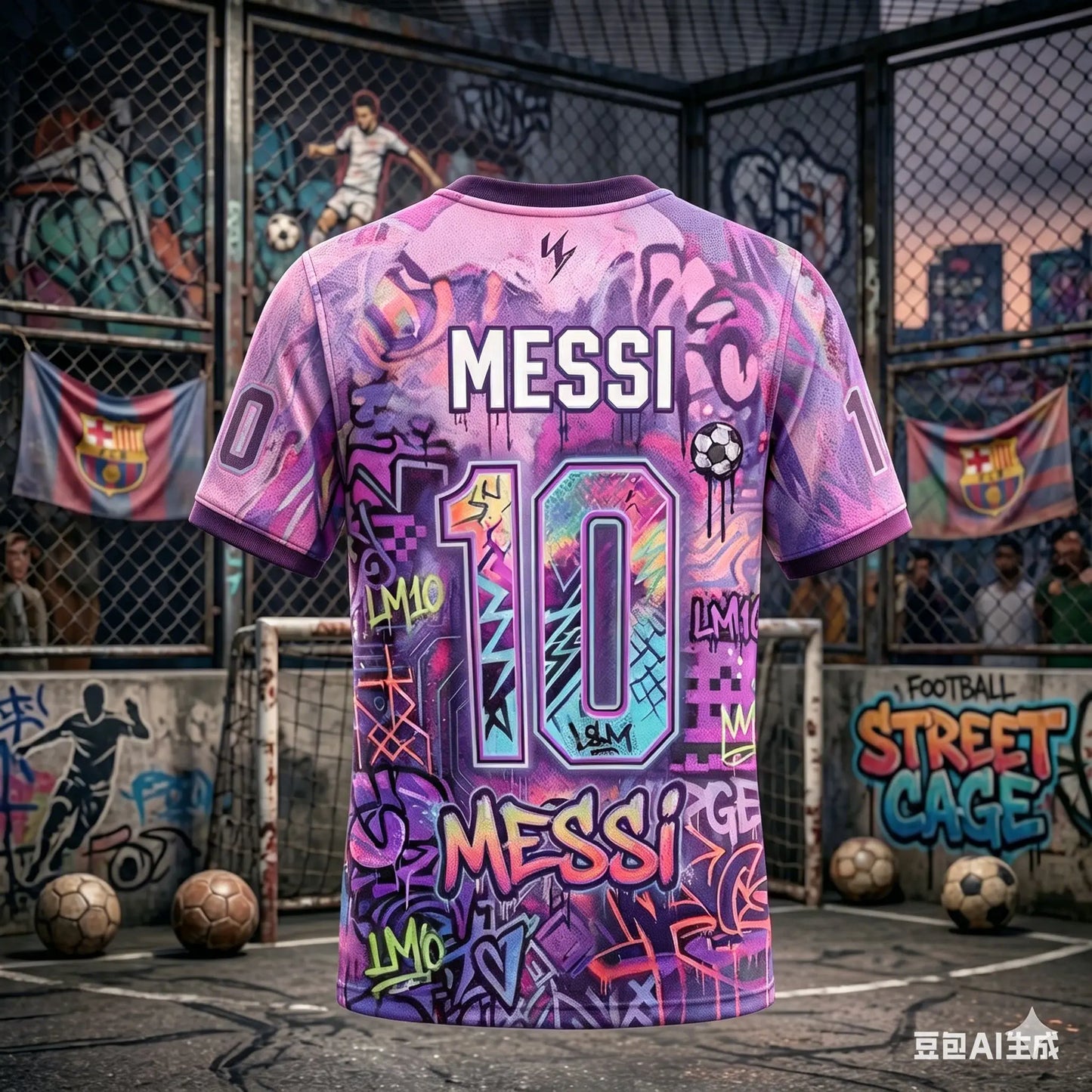 Messi Argentina Graffiti World Cup Soccer Jersey Quick Dry Tee
