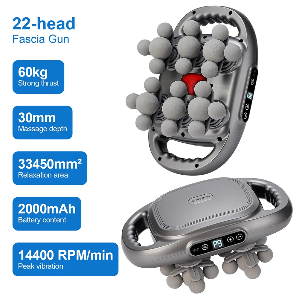 Foreverlily 16 Head Fascia Gun High Frequency Body Massager Shoulder