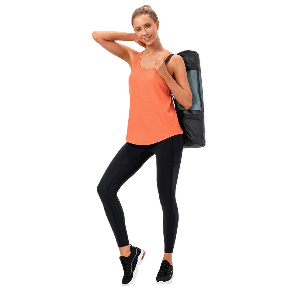 Sport Yoga Tank Top for Women Quick Dry Breathable Fitness Shirt