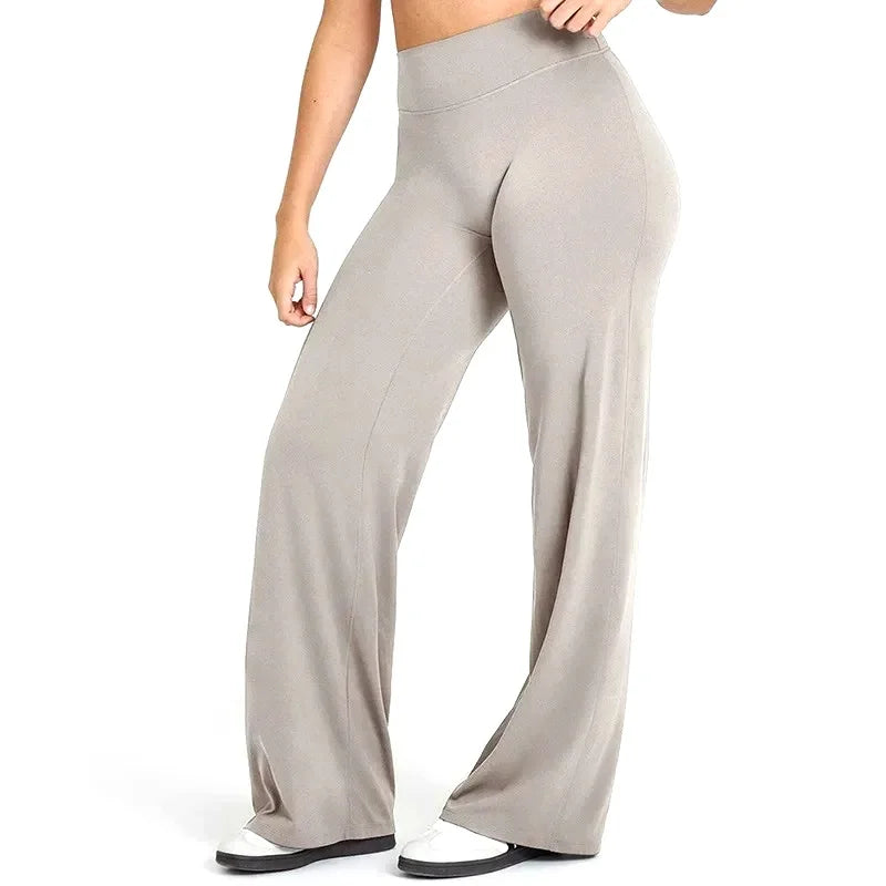 STOUREG Womens Straight Leg Yoga Pants Ultra Soft Butter Fabric Mid Waist