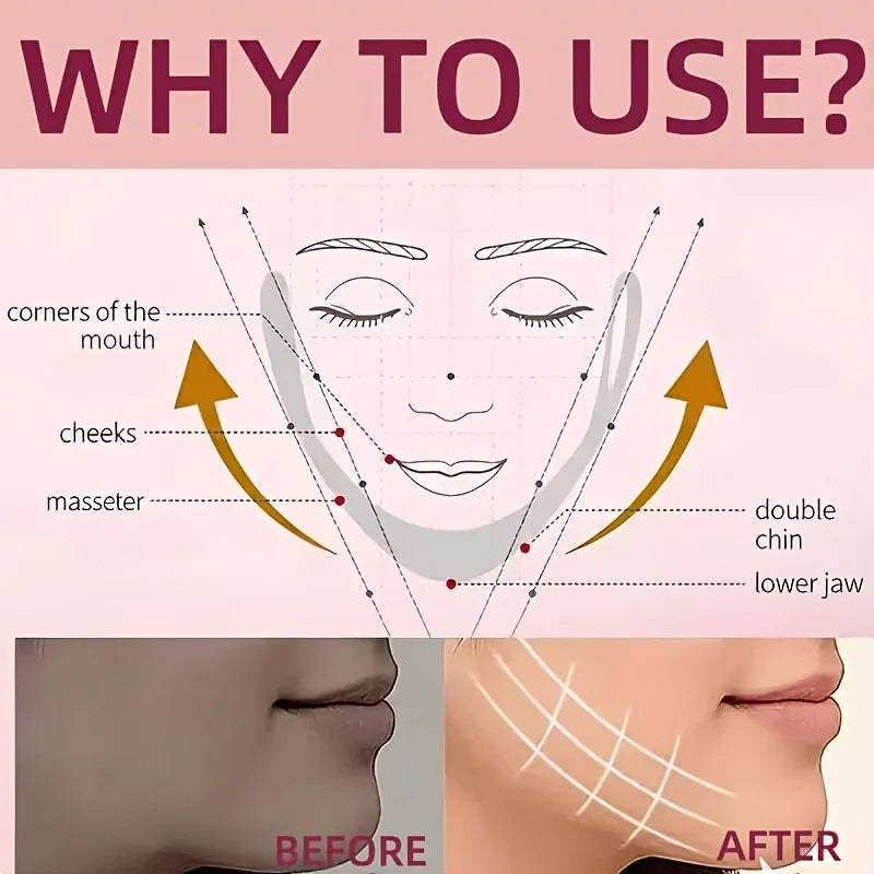 V Shaped Firming Mask For Quick Facial Contouring And Lift