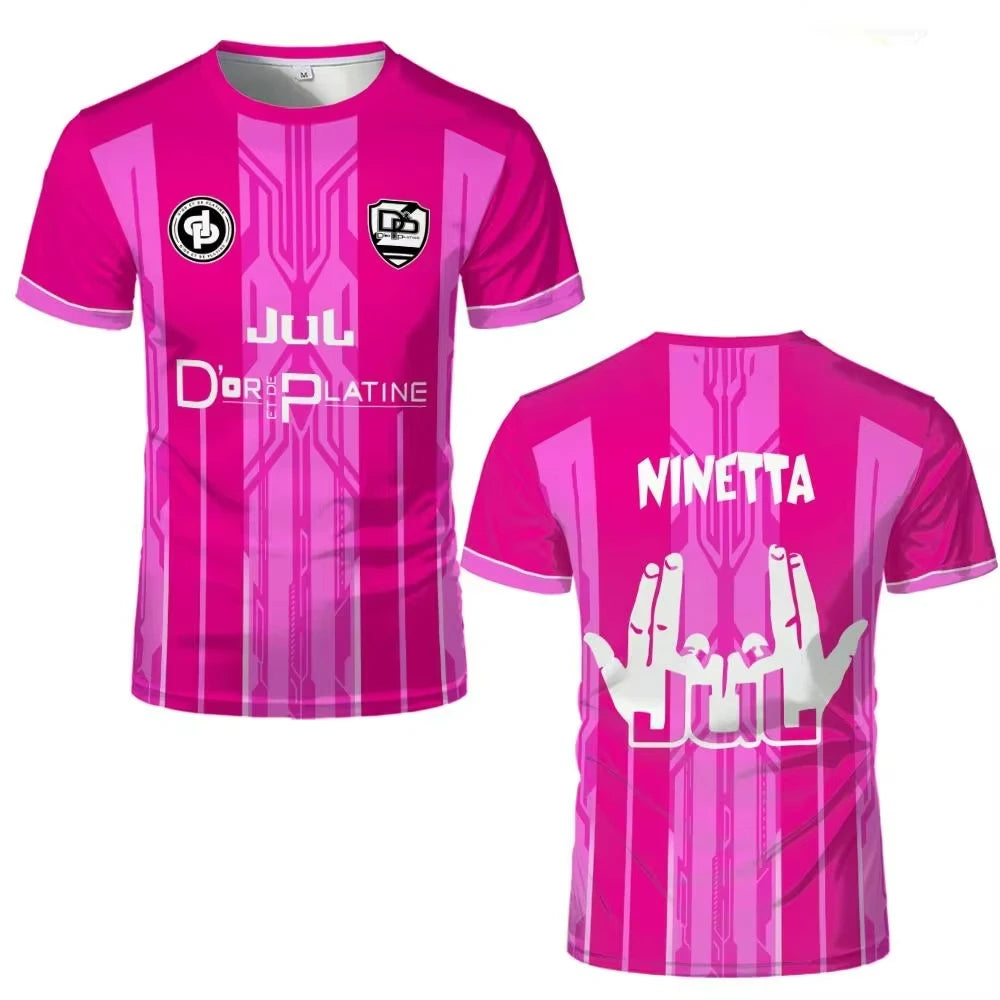 Unisex Sporty Short Sleeve Football Jersey Polyester Breathable Top