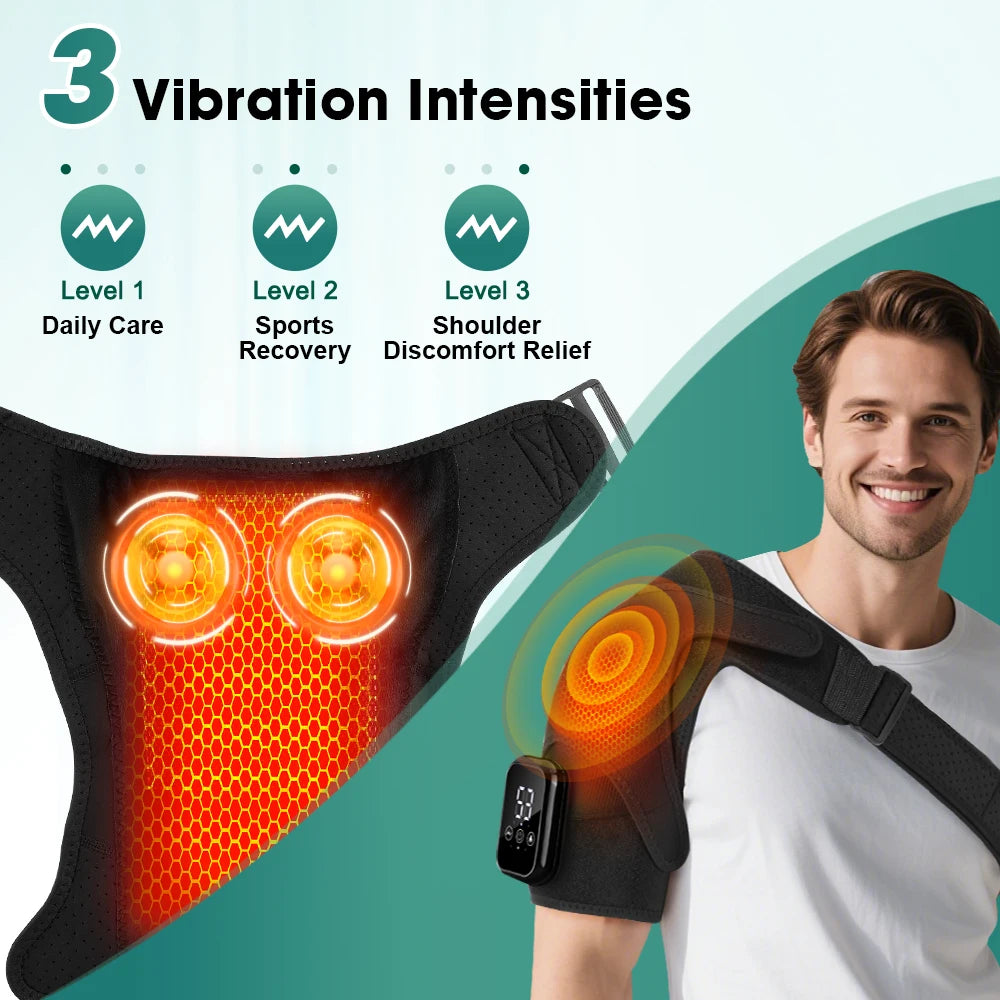 Hailicare Electric Heating Shoulder Brace With Vibration Therapy