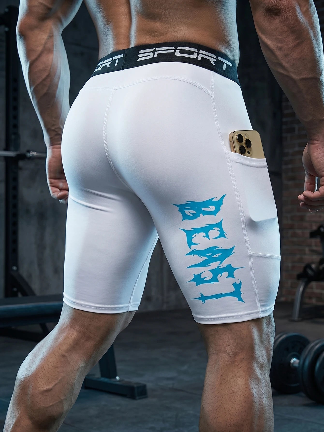 Men's Compression Shorts With Phone Pocket 3 Pack Quick Dry