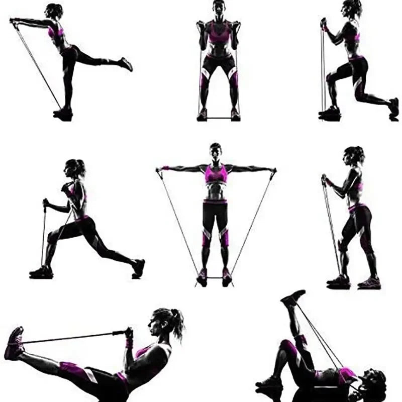 Resistance Bands With Handles For Home Gym Full Body Workout Men Women