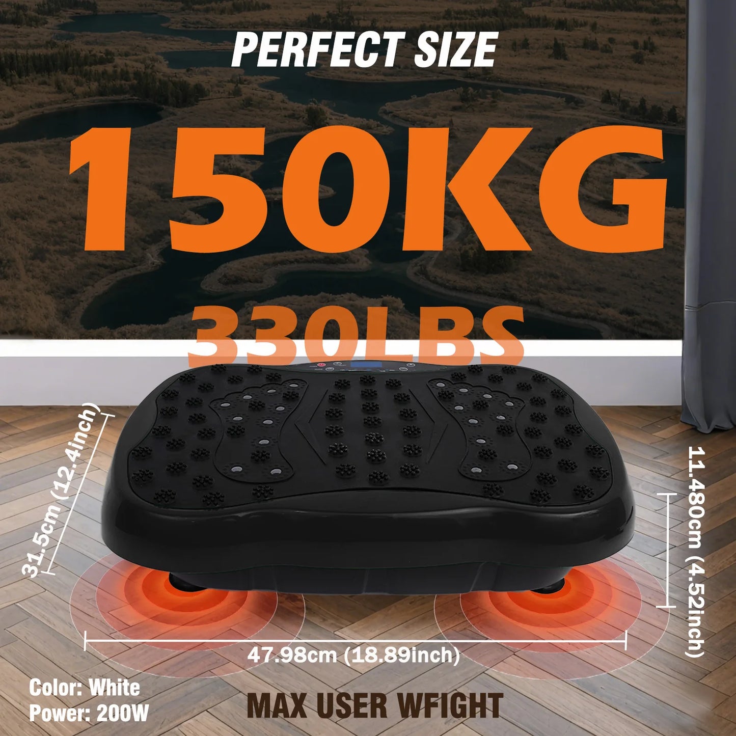Full Body Vibration Platform Exercise Machine With Bluetooth Remote