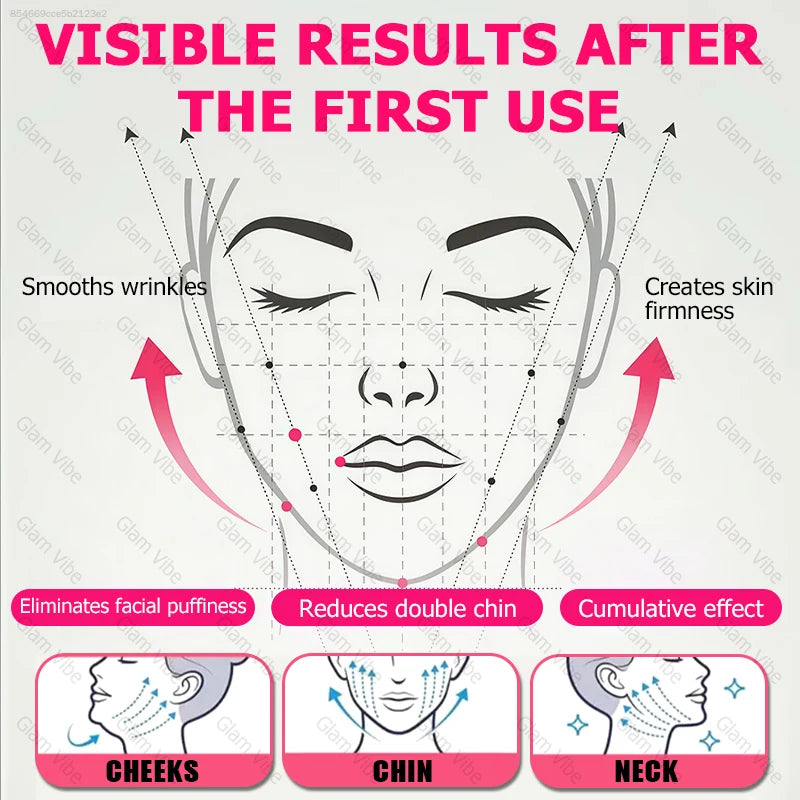V Shaped Firming Mask For Quick Facial Contouring And Lift