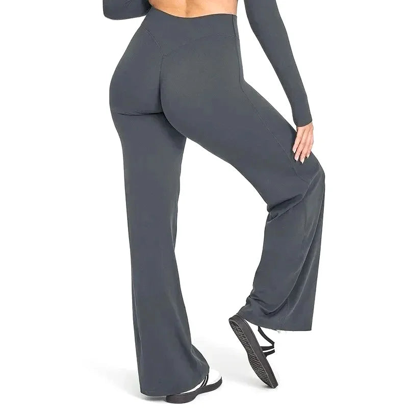 STOUREG Womens Straight Leg Yoga Pants Ultra Soft Butter Fabric Mid Waist