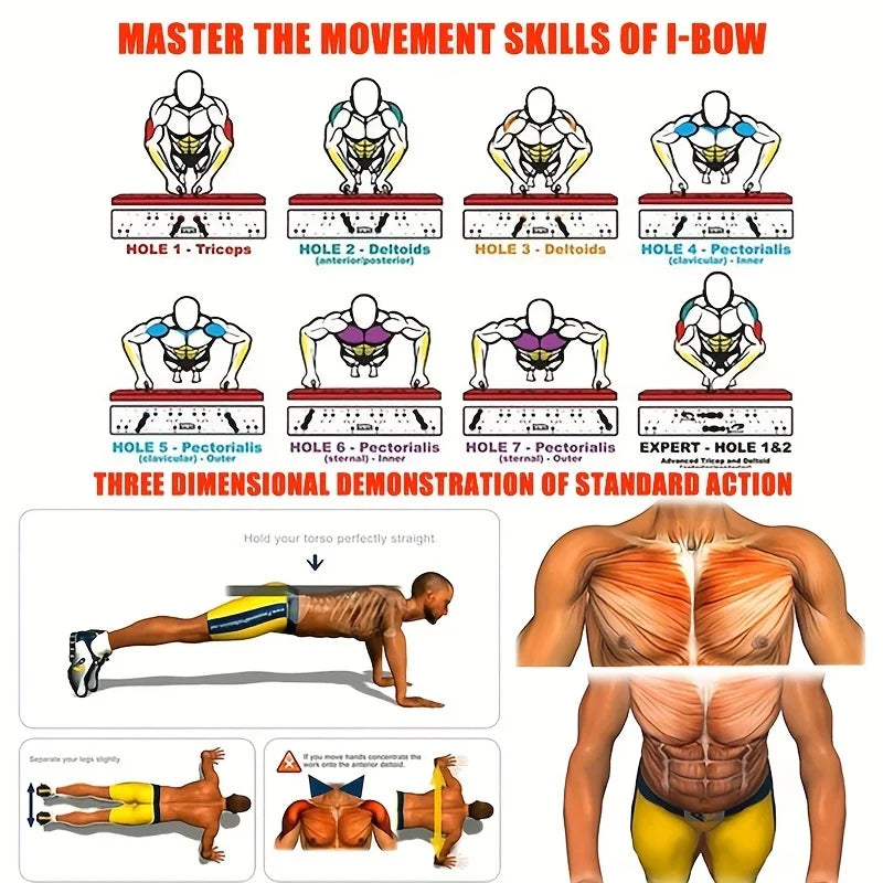 LINGPENG Push-Up Board Set Foldable Fitness Equipment