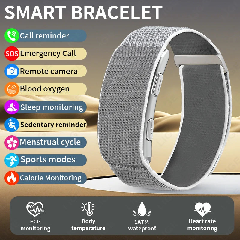 LIGE ECG PPG Smart Bracelet Health Watch With Body Temperature