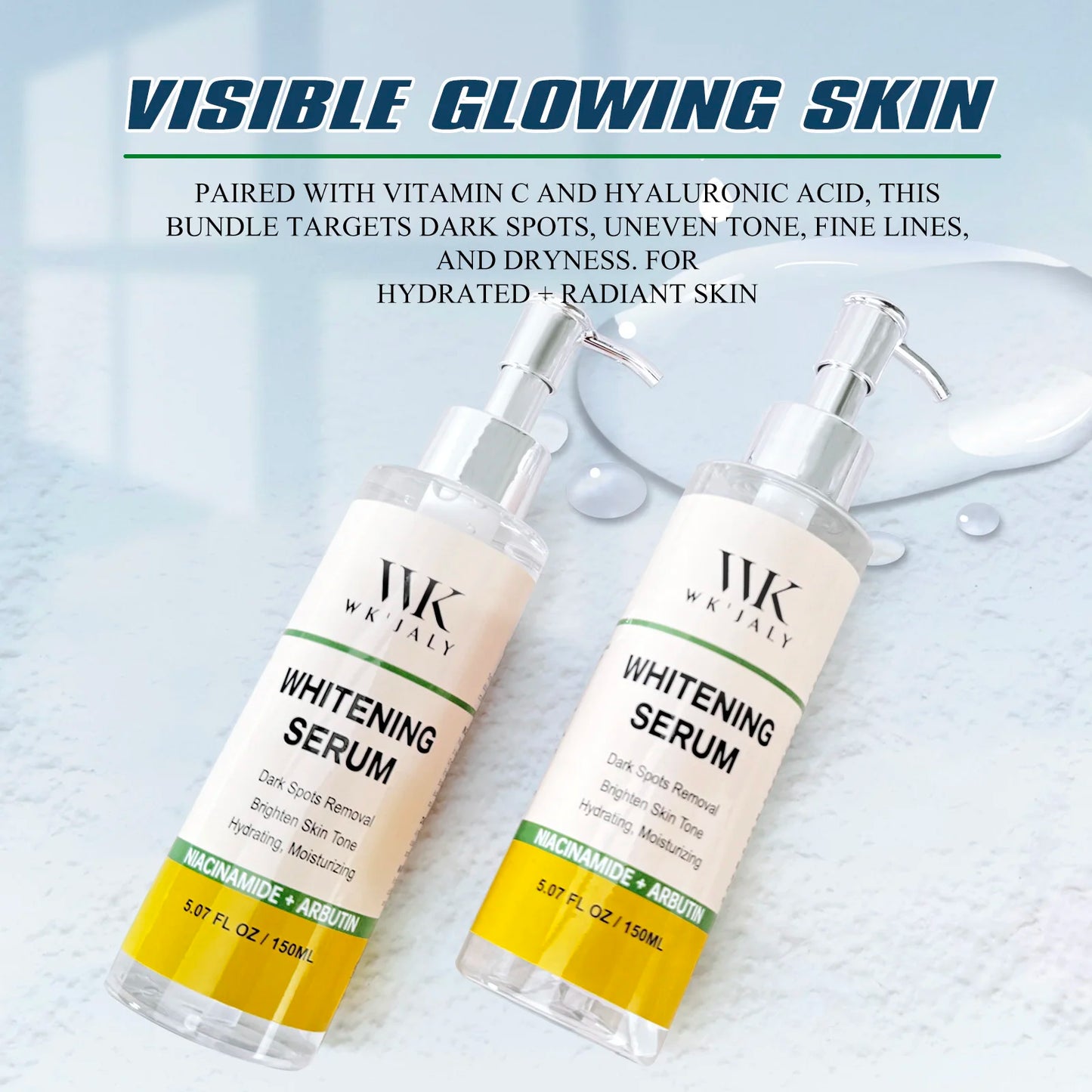 WK’JALY Whitening Serum For Dark Spots Niacinamide Arbutin Freckles