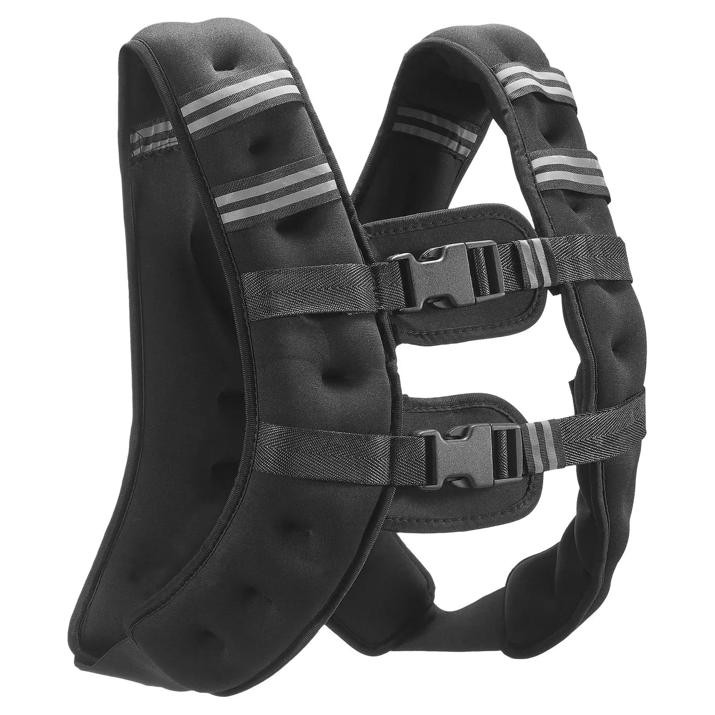 Weighted Vest 16 Lbs With Reflective Stripe For Strength Training