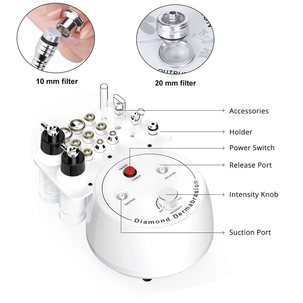 AOKO 3-In-1 Diamond Microdermabrasion Machine Beauty System
