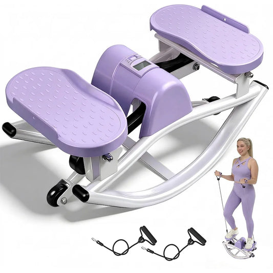 UMAY Mini Stepper With Resistance Bands For Home Workout
