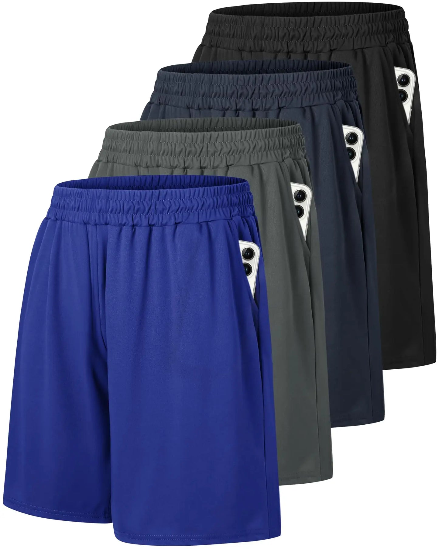 Men's Basketball Shorts with Pockets Quick Dry Athletic Fitness Pack