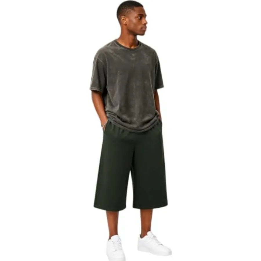 Mens Baggy Sweat Shorts With Pockets For Basketball